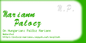 mariann palocz business card